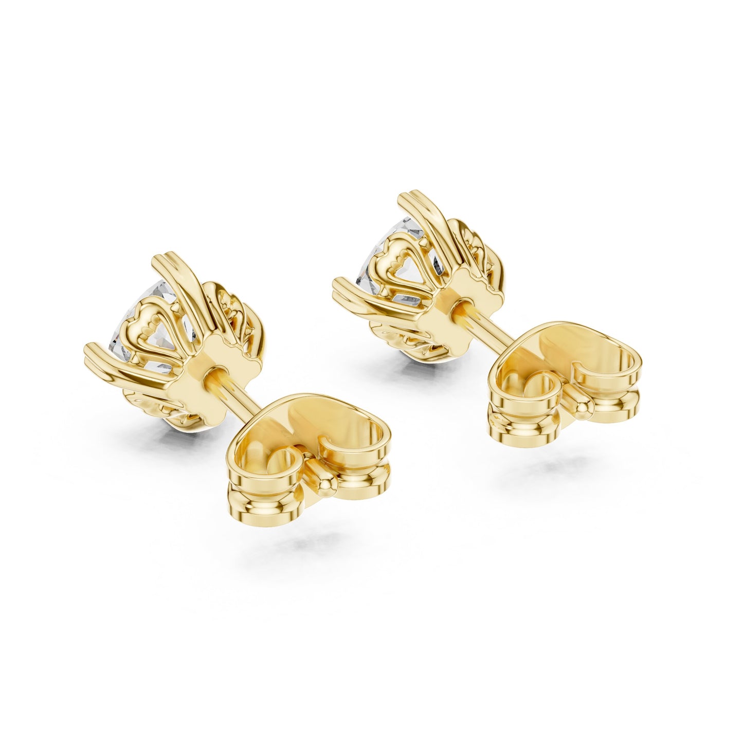Round Stud Lab Grown Diamond Earrings