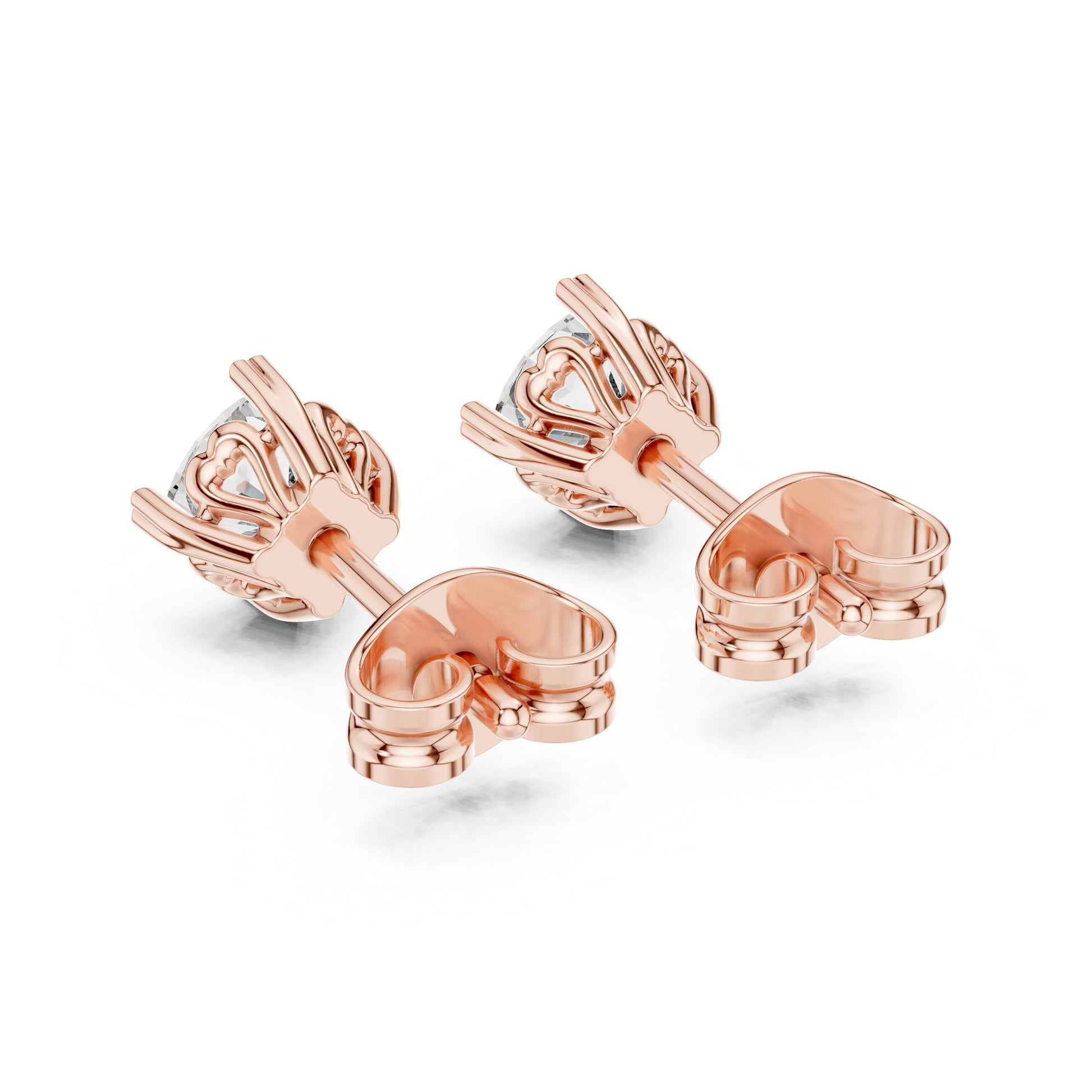 Round Stud Lab Grown Diamond Earrings