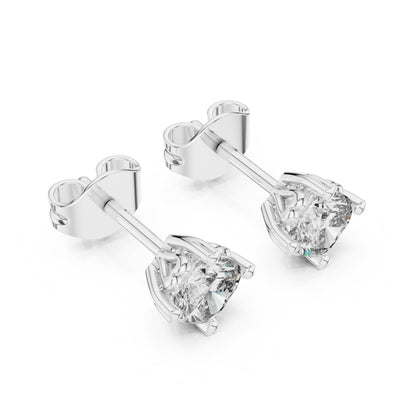 Round Stud Lab Grown Diamond Earrings