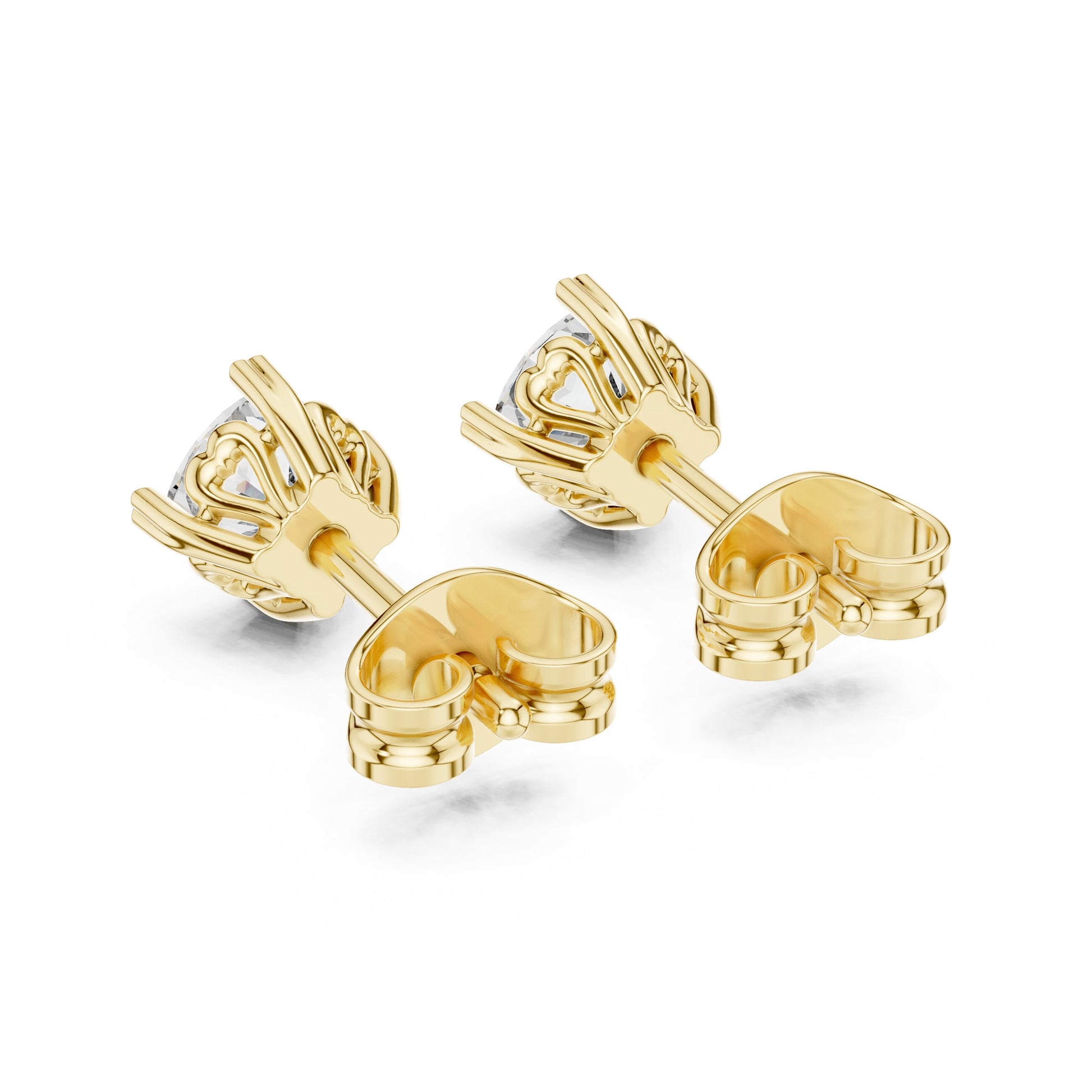 Round Stud Lab Grown Diamond Earrings