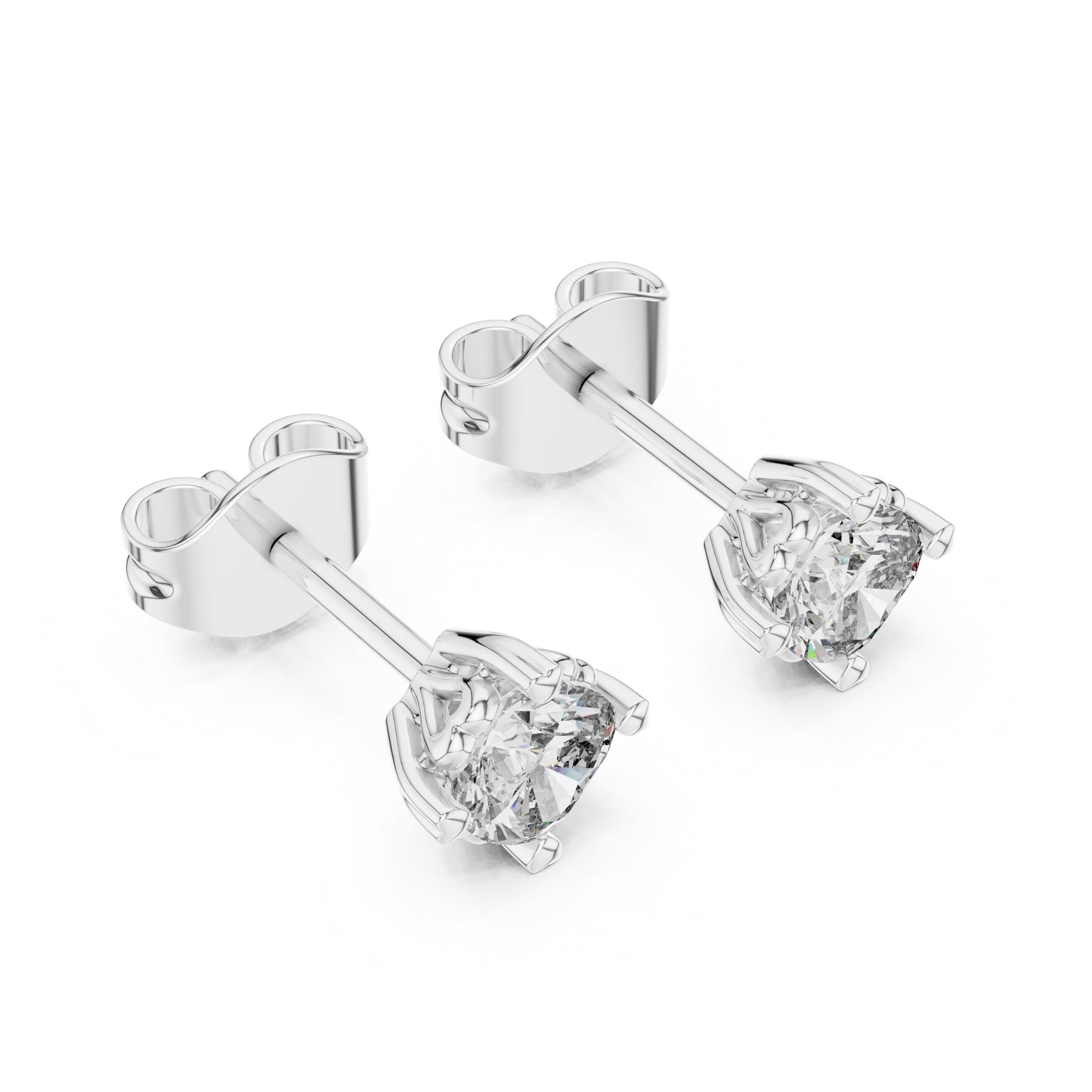 Round Stud Lab Grown Diamond Earrings
