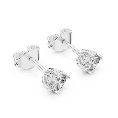 Round Stud Lab Grown Diamond Earrings