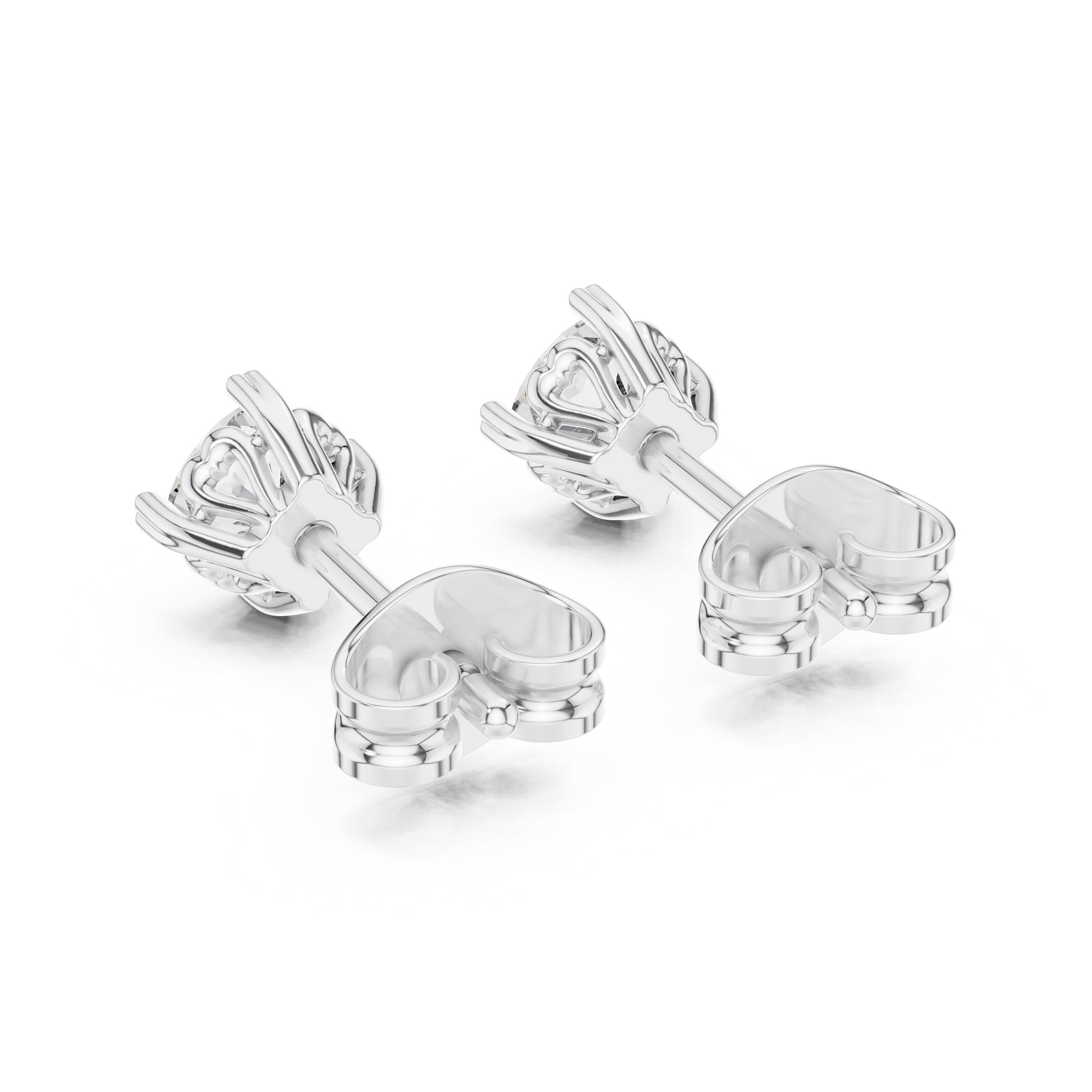 Round Stud Lab Grown Diamond Earrings