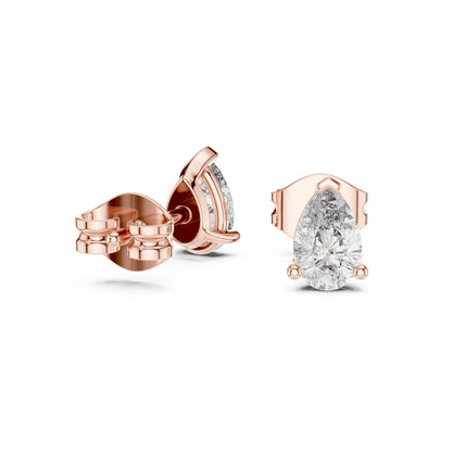 Pear Stud Lab Grown Diamond Earrings