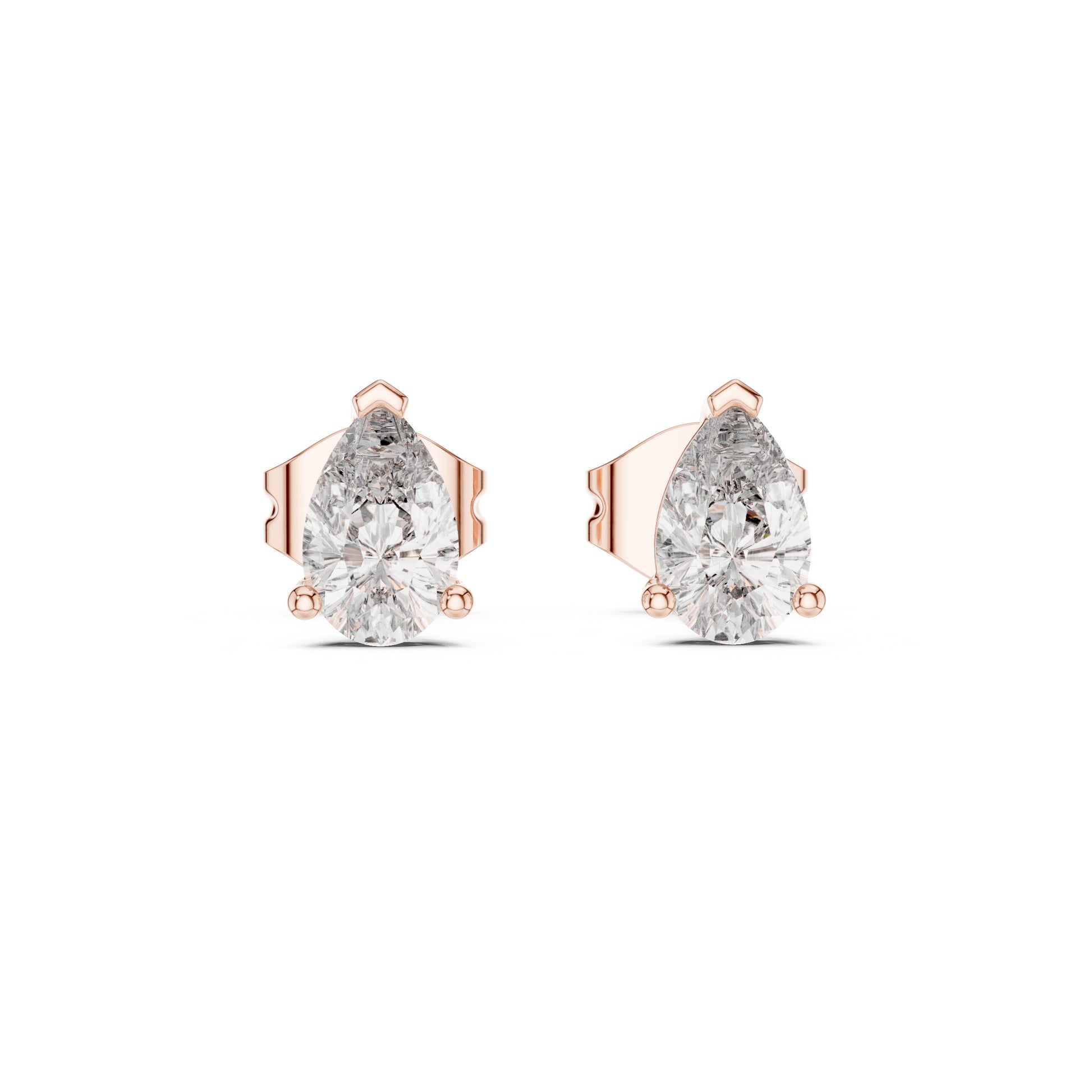 Pear Stud Lab Grown Diamond Earrings