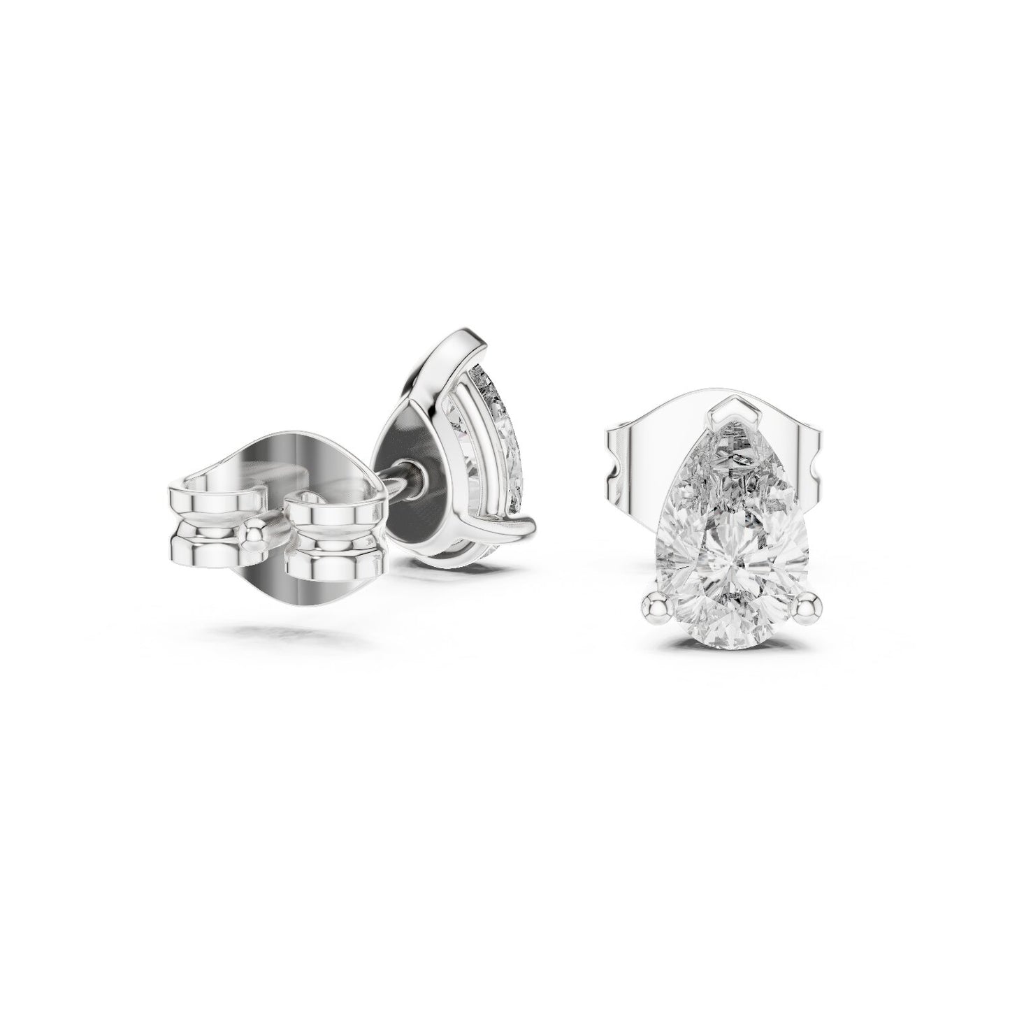 Pear Stud Lab Grown Diamond Earrings