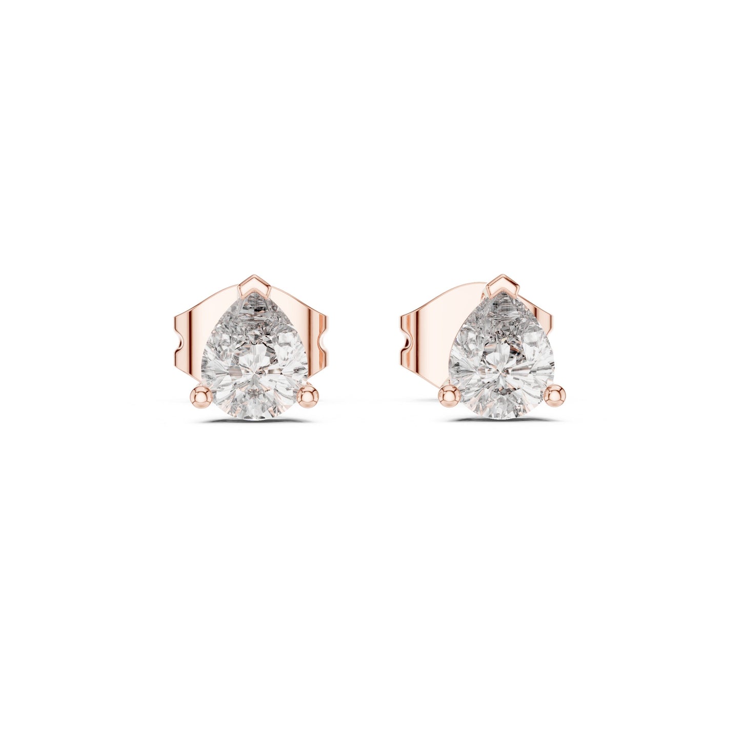 Pear Stud Lab Grown Diamond Earrings