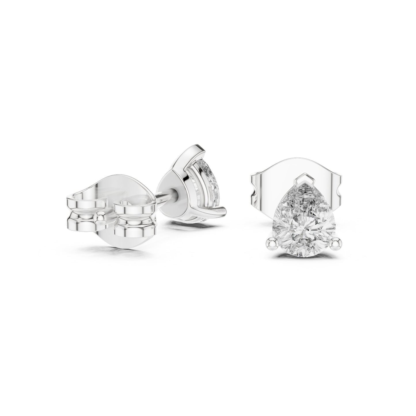 Pear Stud Lab Grown Diamond Earrings