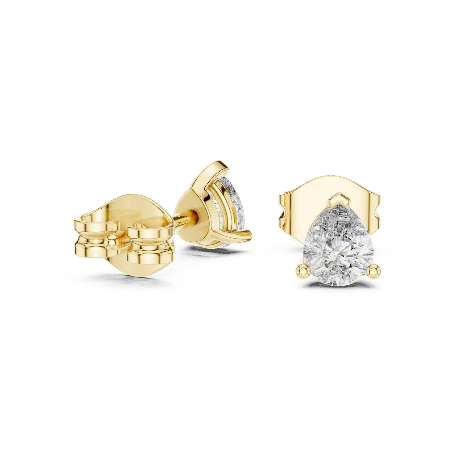 Pear Stud Lab Grown Diamond Earrings