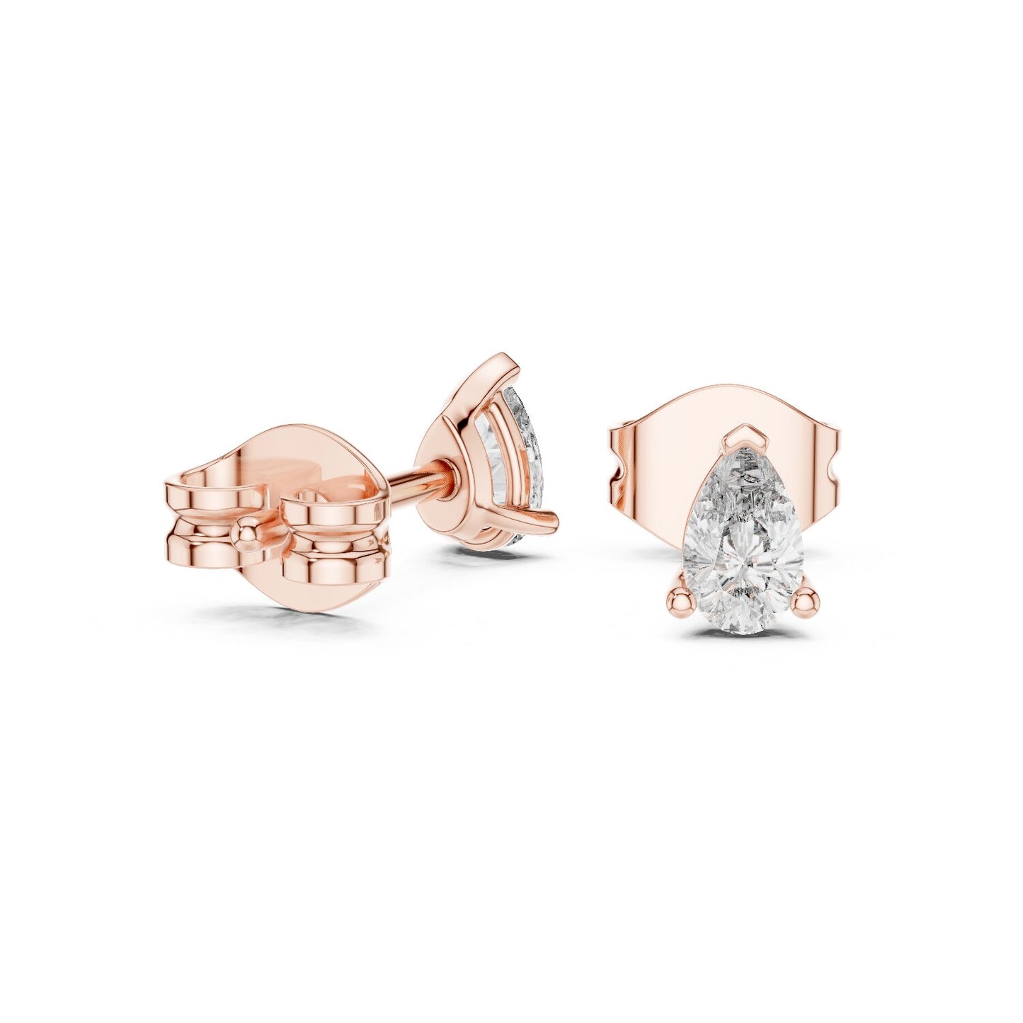 Pear Stud Lab Grown Diamond Earrings