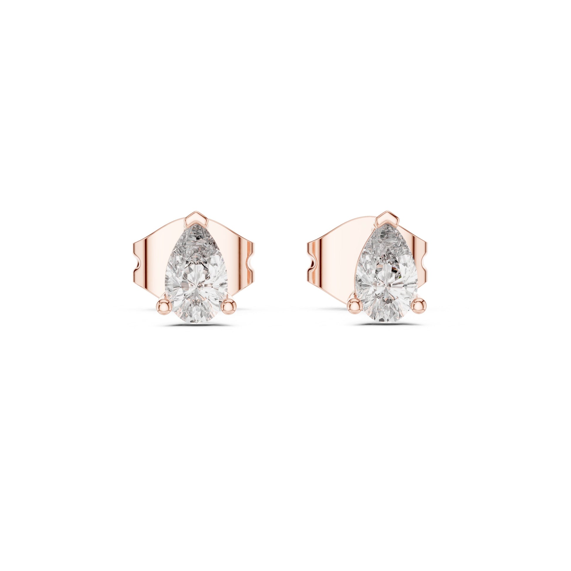 Pear Stud Lab Grown Diamond Earrings