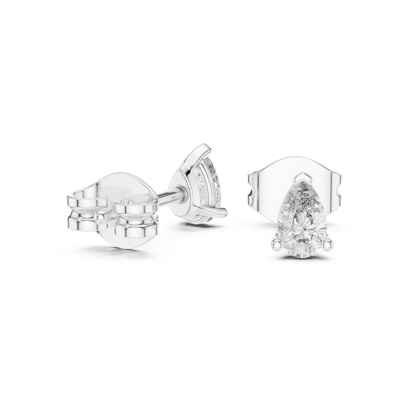 Pear Stud Lab Grown Diamond Earrings