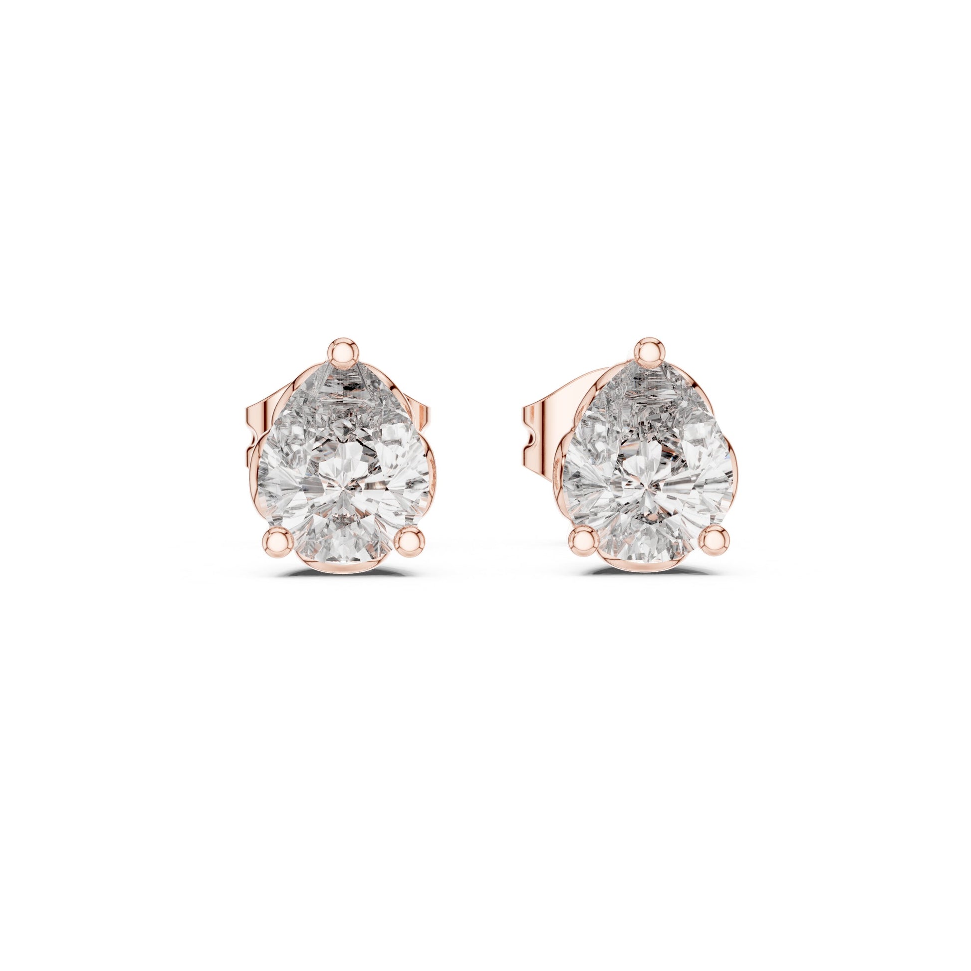 Round Stud Lab Grown Diamond Earrings
