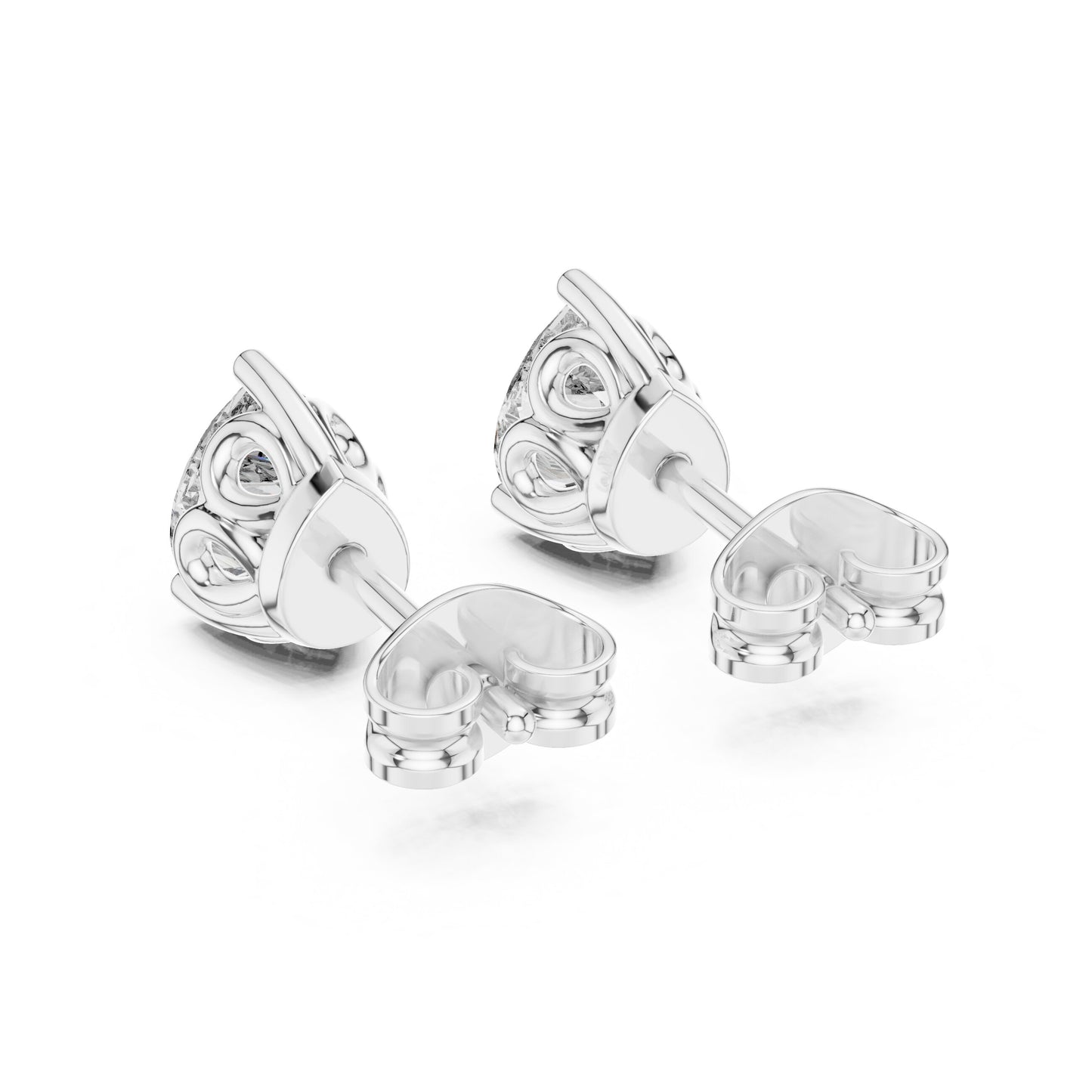 Round Stud Lab Grown Diamond Earrings