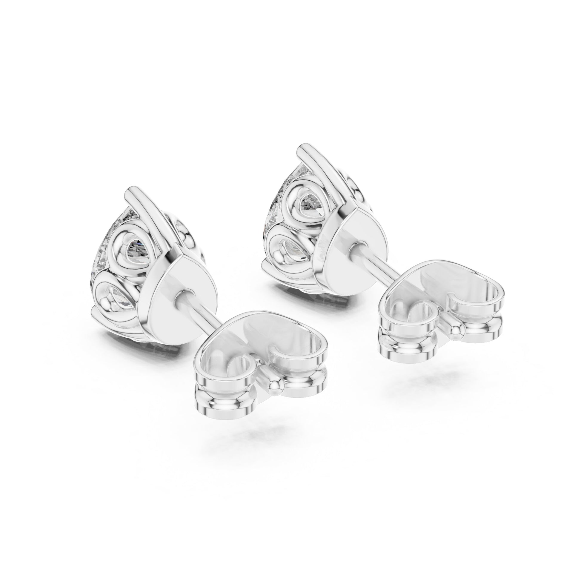 Round Stud Lab Grown Diamond Earrings