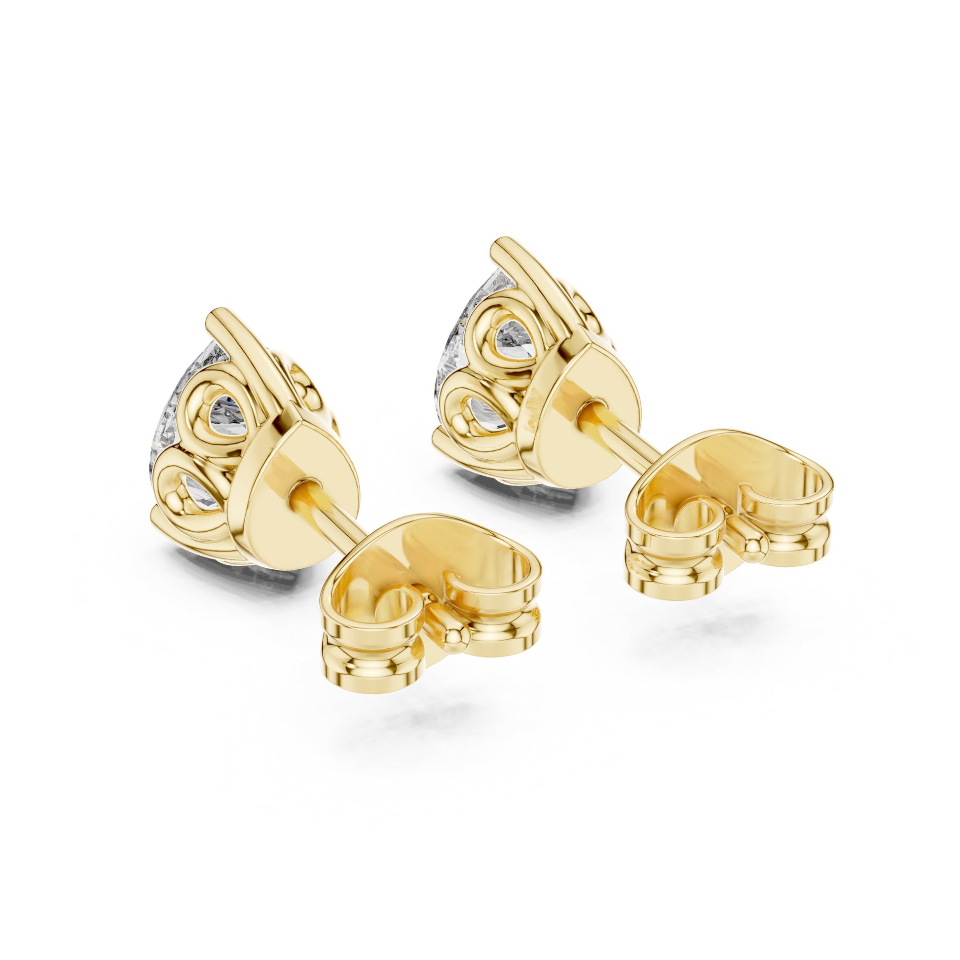 Round Stud Lab Grown Diamond Earrings