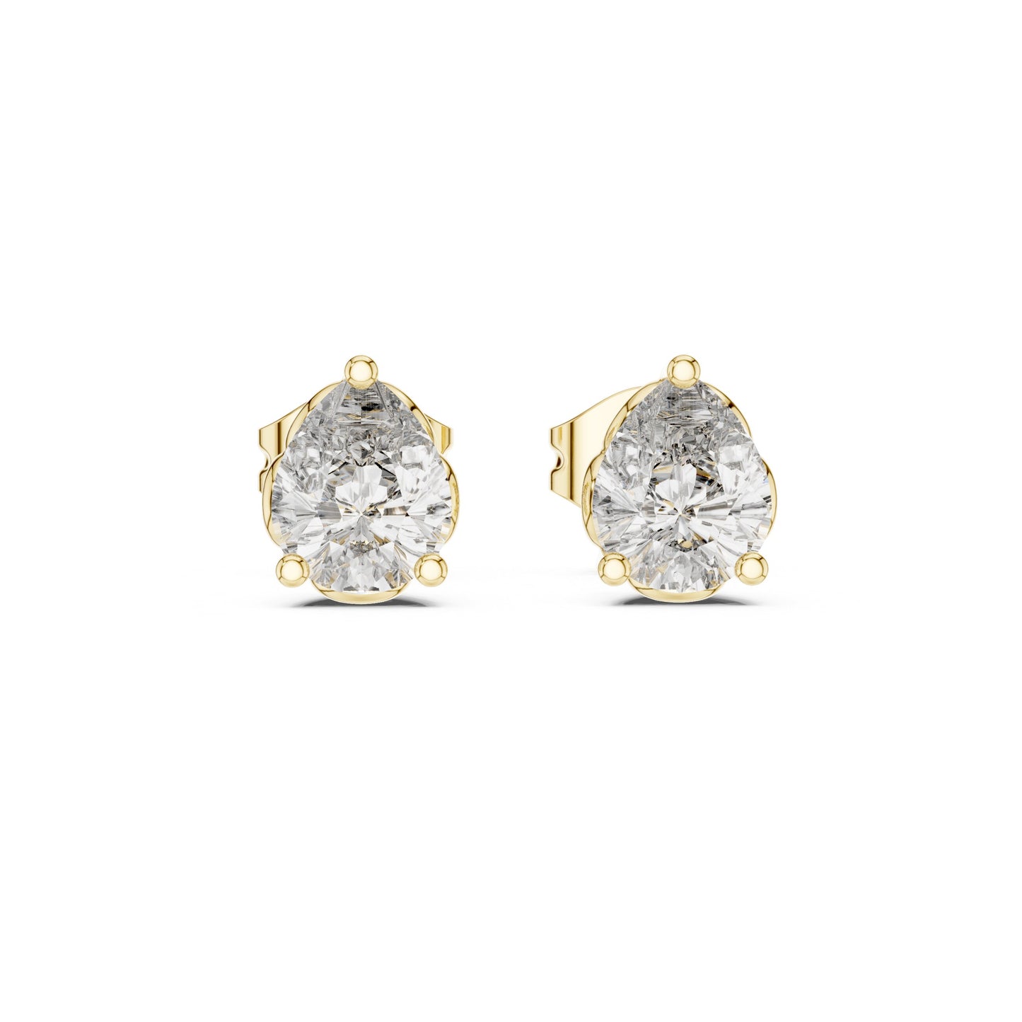 Round Stud Lab Grown Diamond Earrings