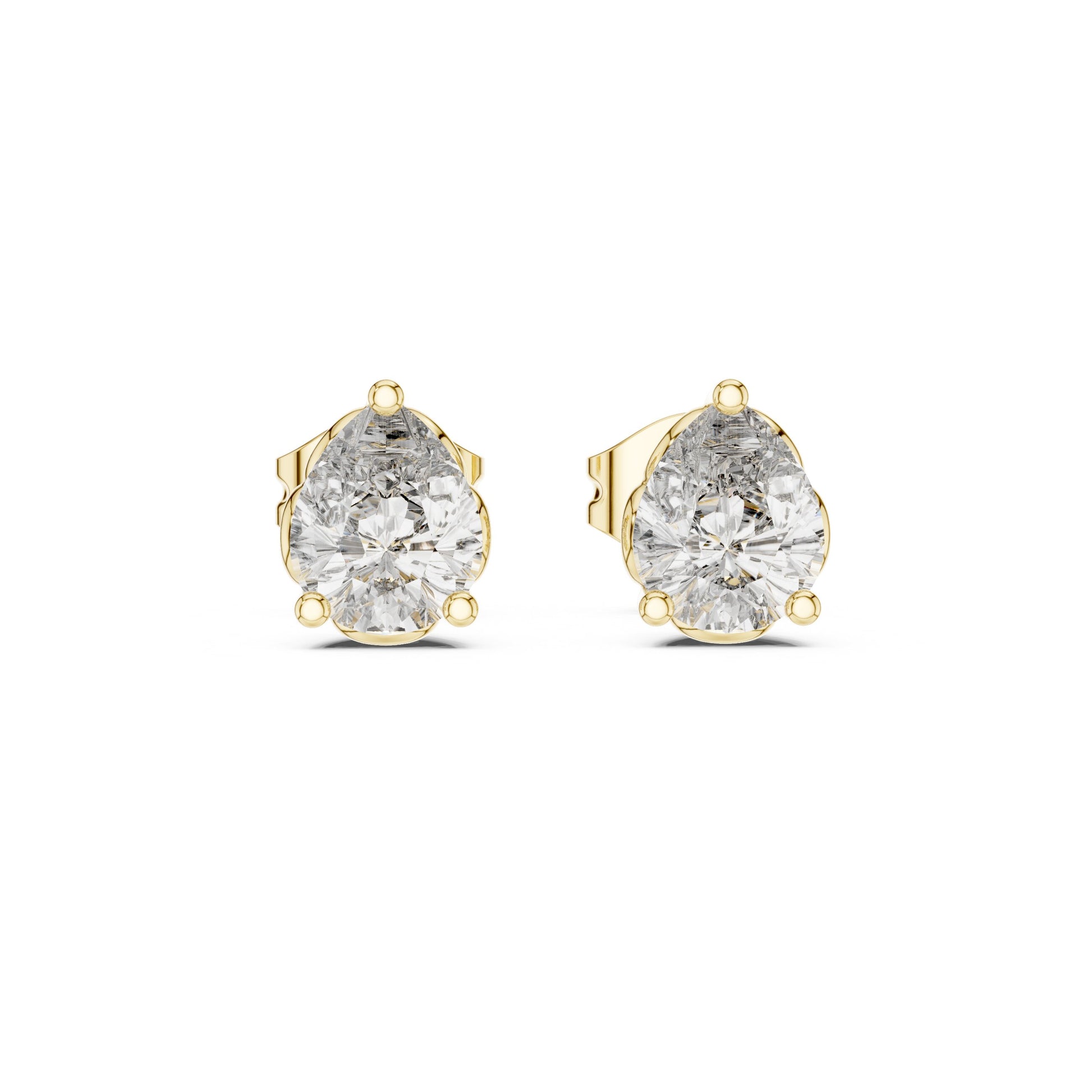 Round Stud Lab Grown Diamond Earrings