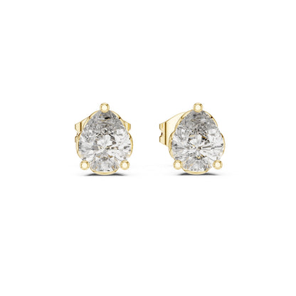 Round Stud Lab Grown Diamond Earrings