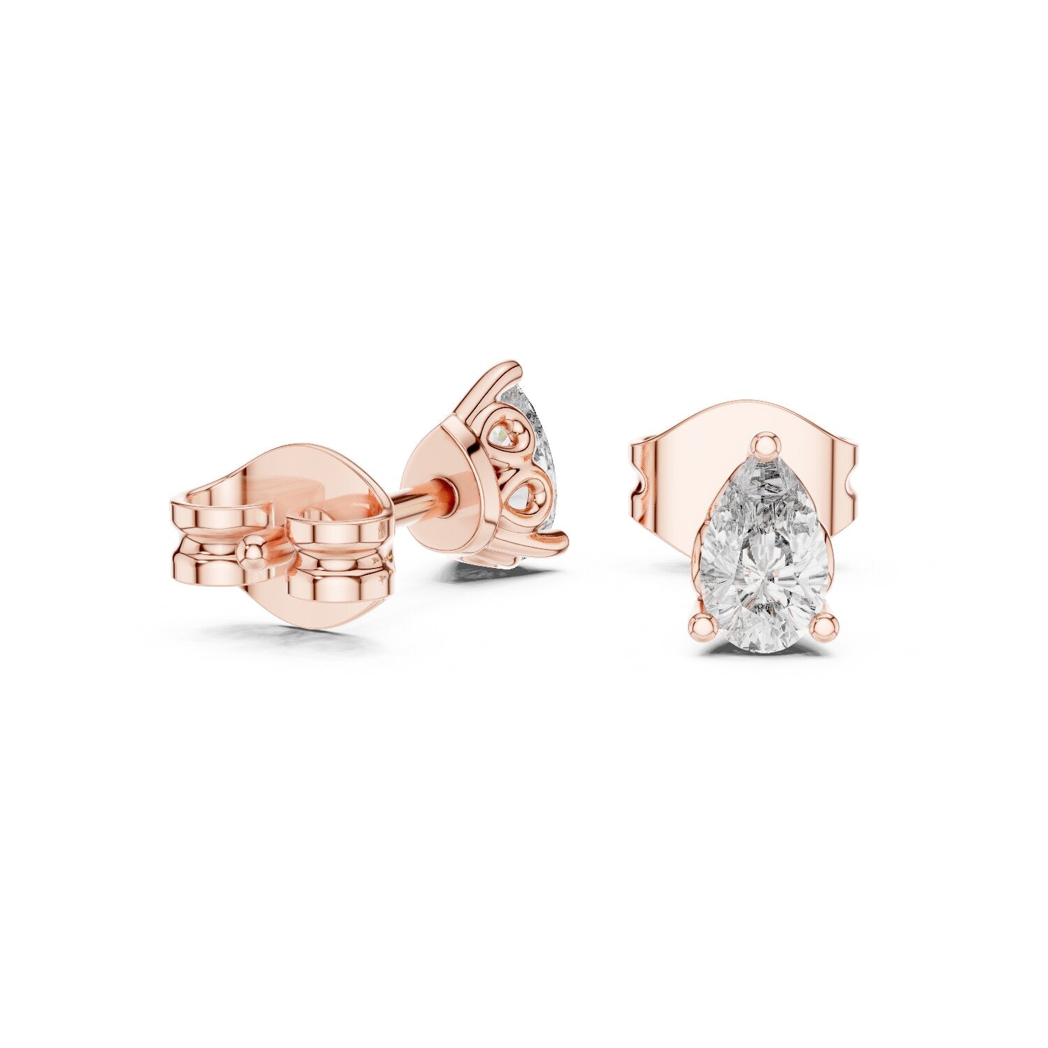 Pear Stud Lab Grown Diamond Earrings