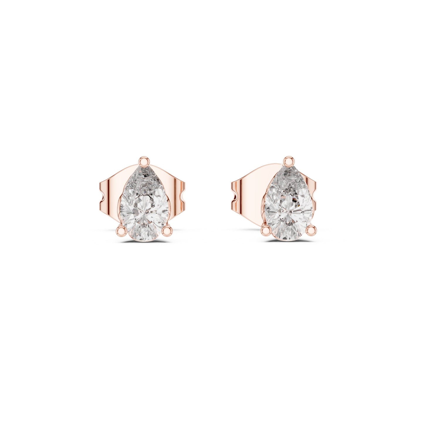 Pear Stud Lab Grown Diamond Earrings