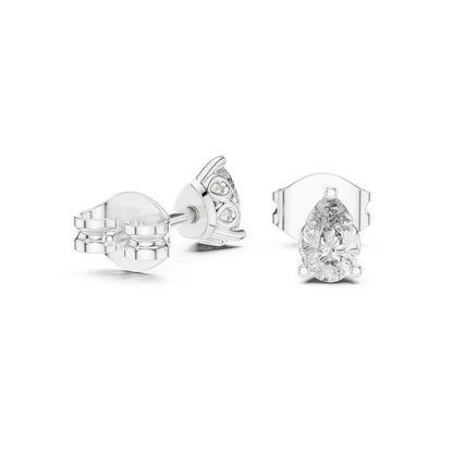 Pear Stud Lab Grown Diamond Earrings