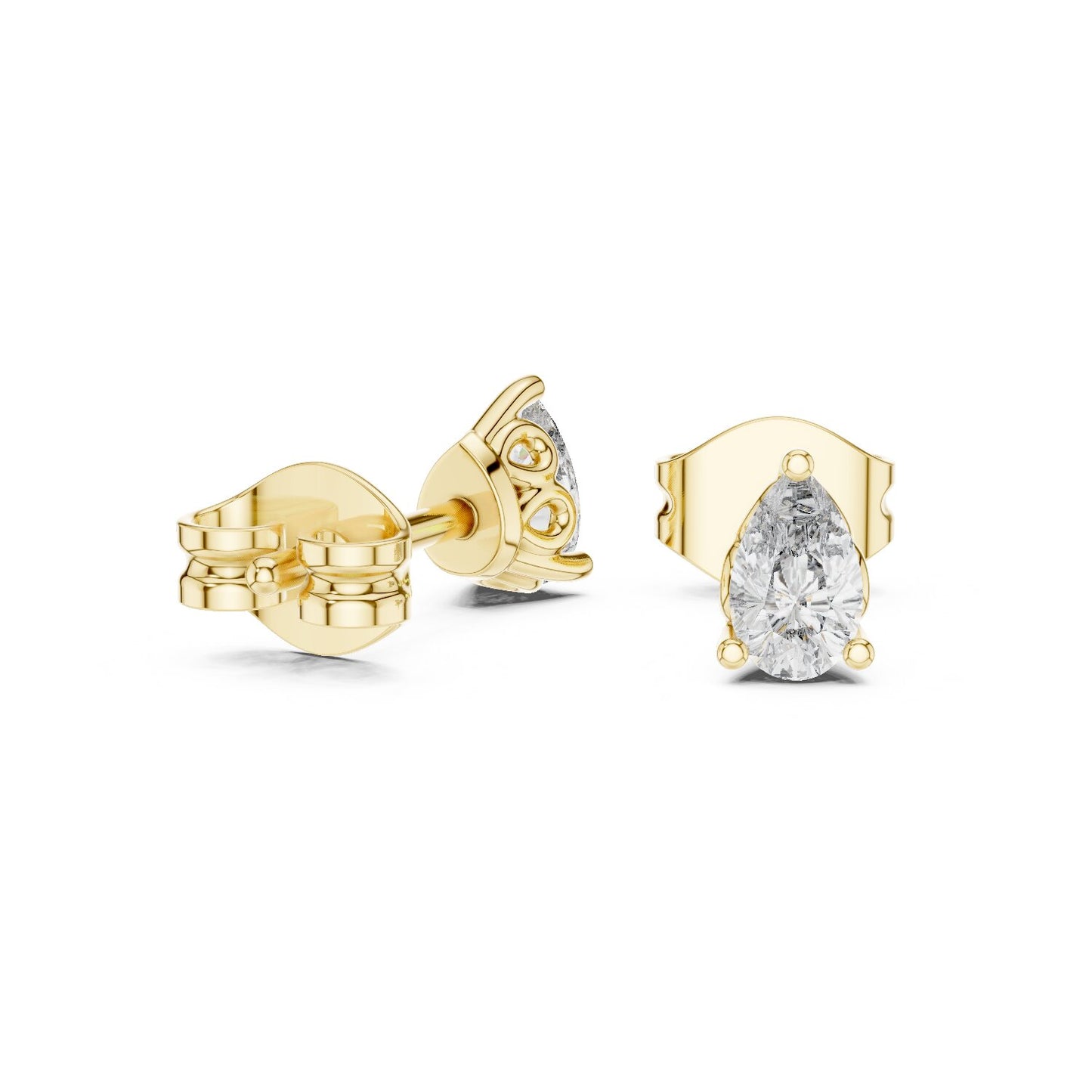 Pear Stud Lab Grown Diamond Earrings