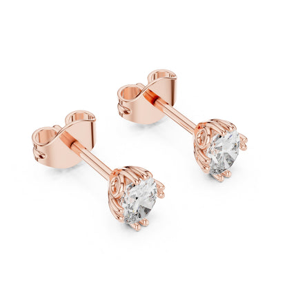 Oval Stud Lab Grown Diamond Earrings