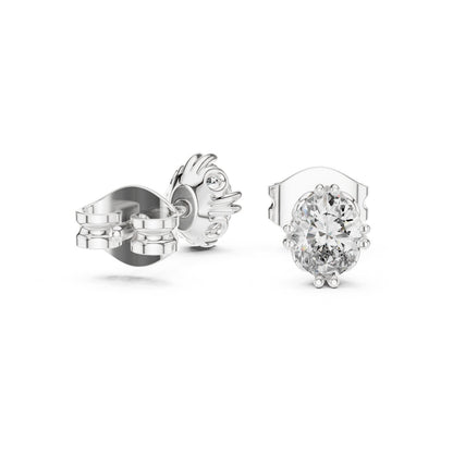 Oval Stud Lab Grown Diamond Earrings