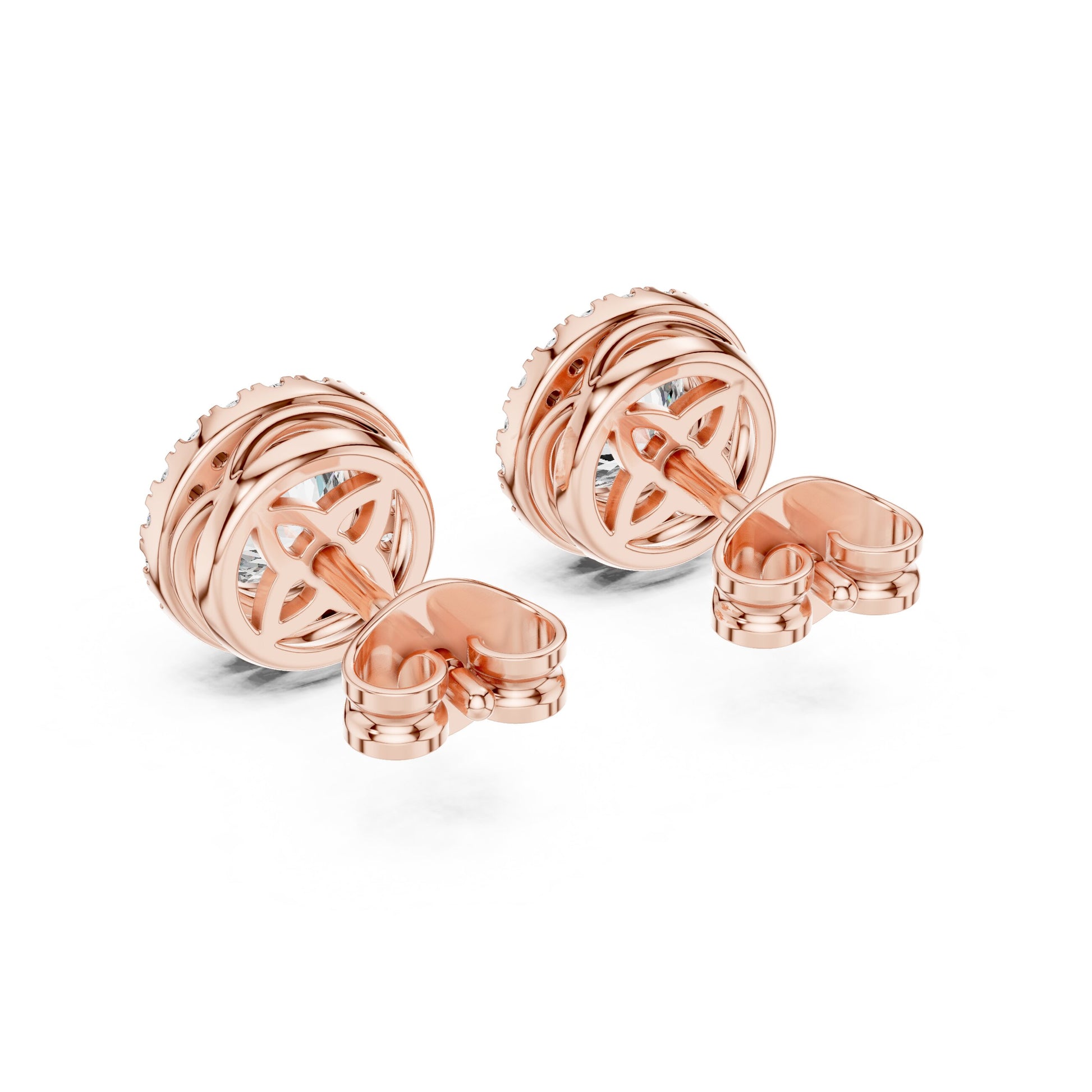 Round Stud Lab Grown Diamond Earrings