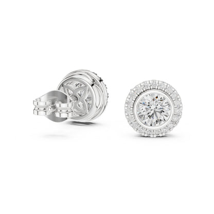 Round Stud Lab Grown Diamond Earrings