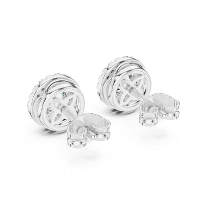 Round Stud Lab Grown Diamond Earrings