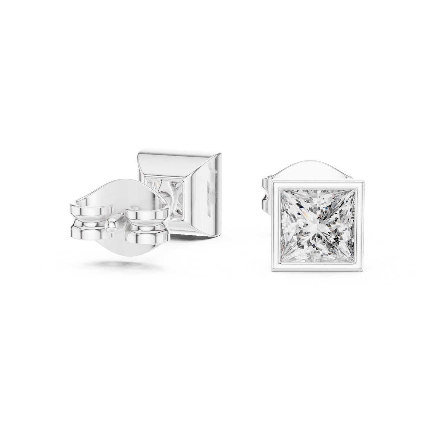 Princess Stud Lab Grown Diamond Earrings