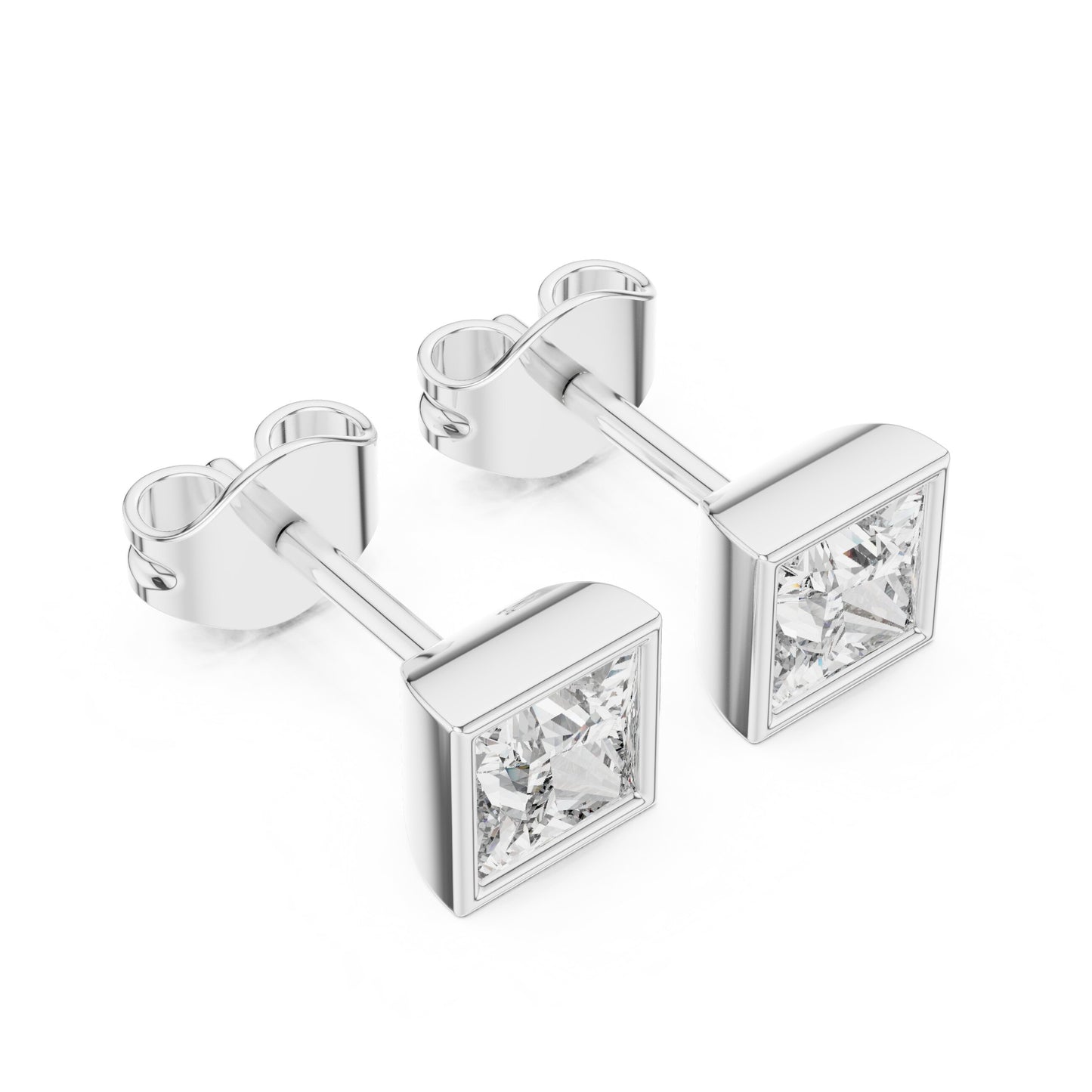 Princess Stud Lab Grown Diamond Earrings