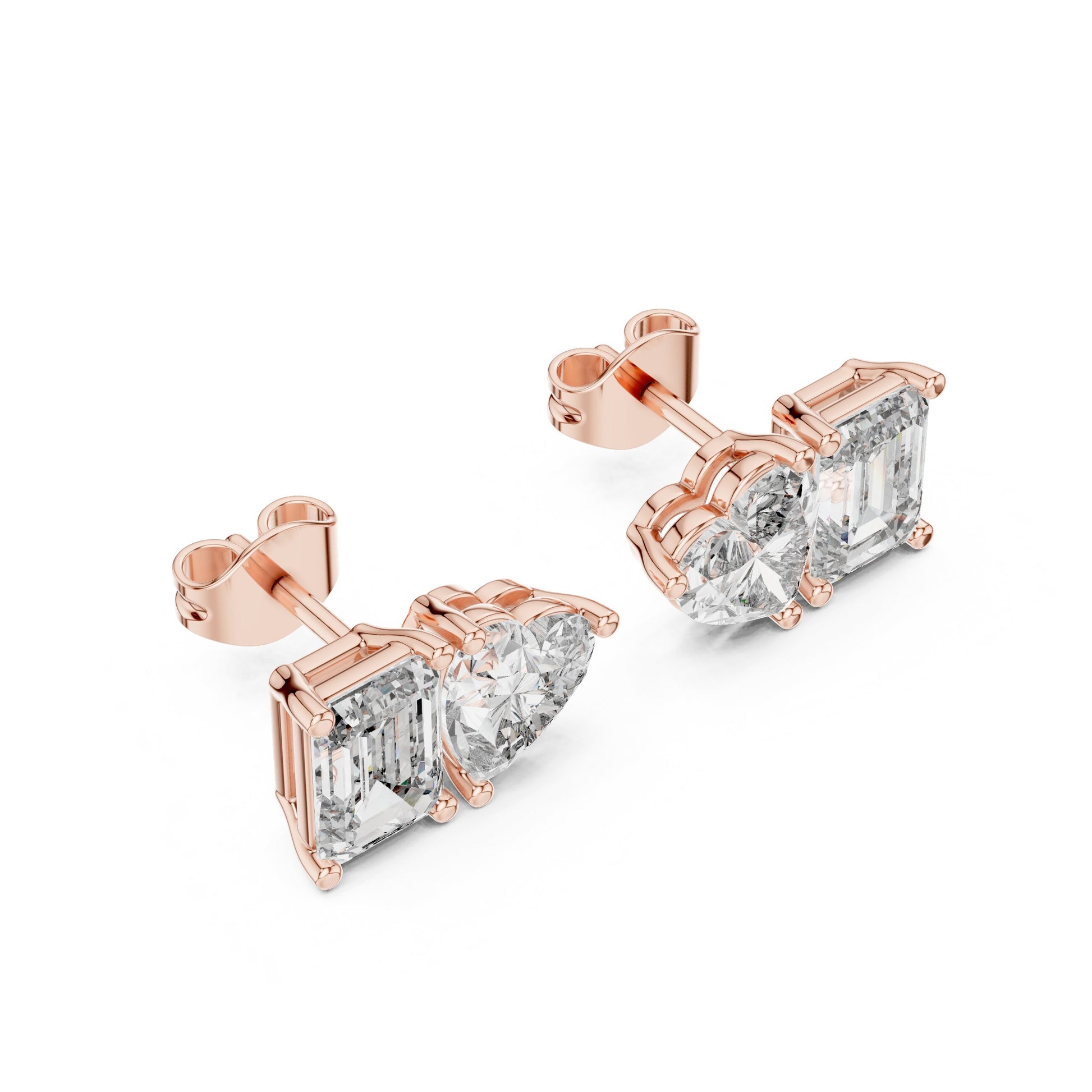 Mixed Shape Lab Grown Diamond Stud Earrings