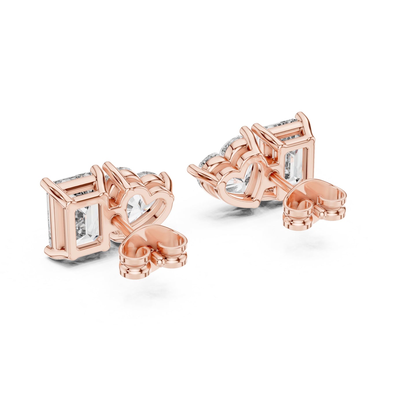 Mixed Shape Lab Grown Diamond Stud Earrings