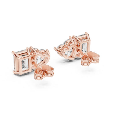 Mixed Shape Lab Grown Diamond Stud Earrings