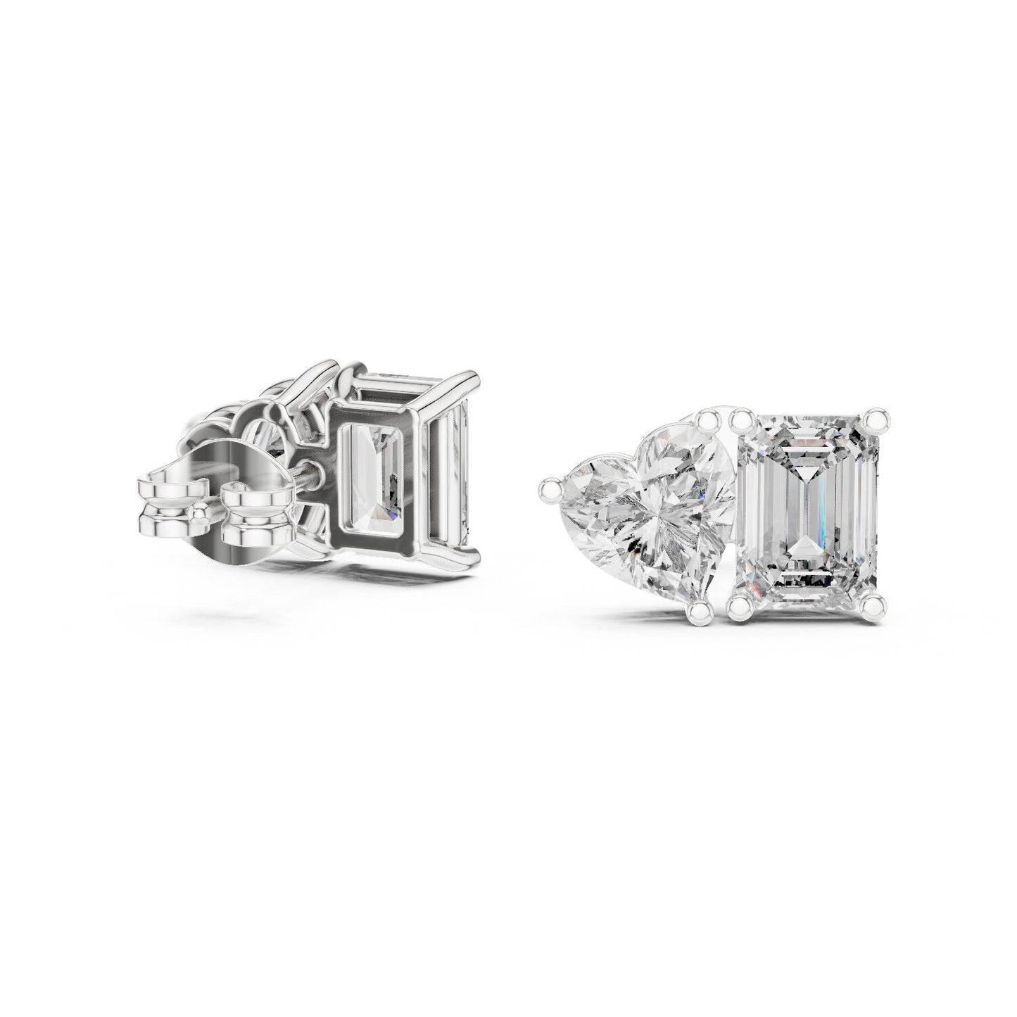 Mixed Shape Lab Grown Diamond Stud Earrings
