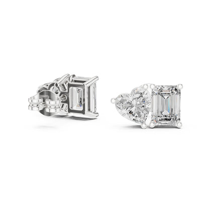 Mixed Shape Lab Grown Diamond Stud Earrings