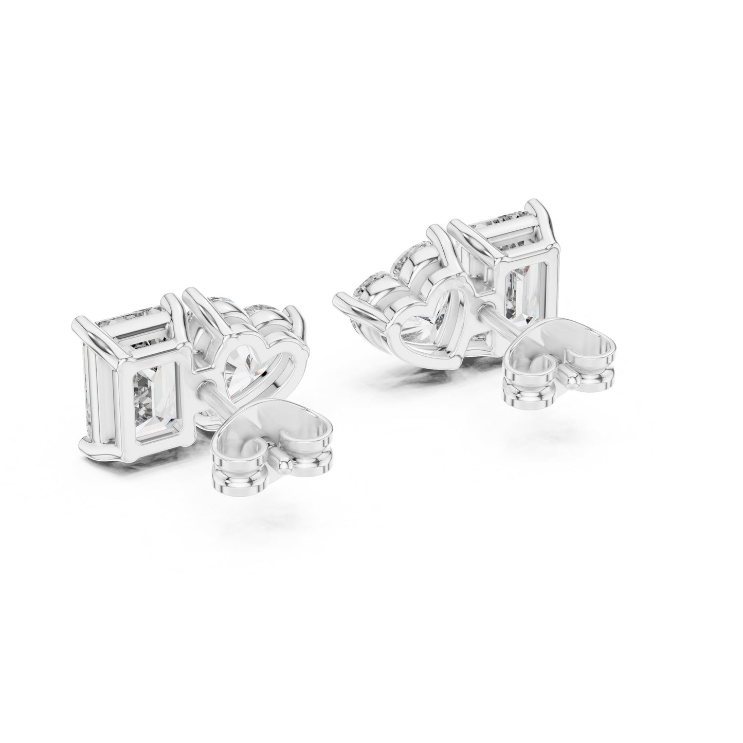 Mixed Shape Lab Grown Diamond Stud Earrings