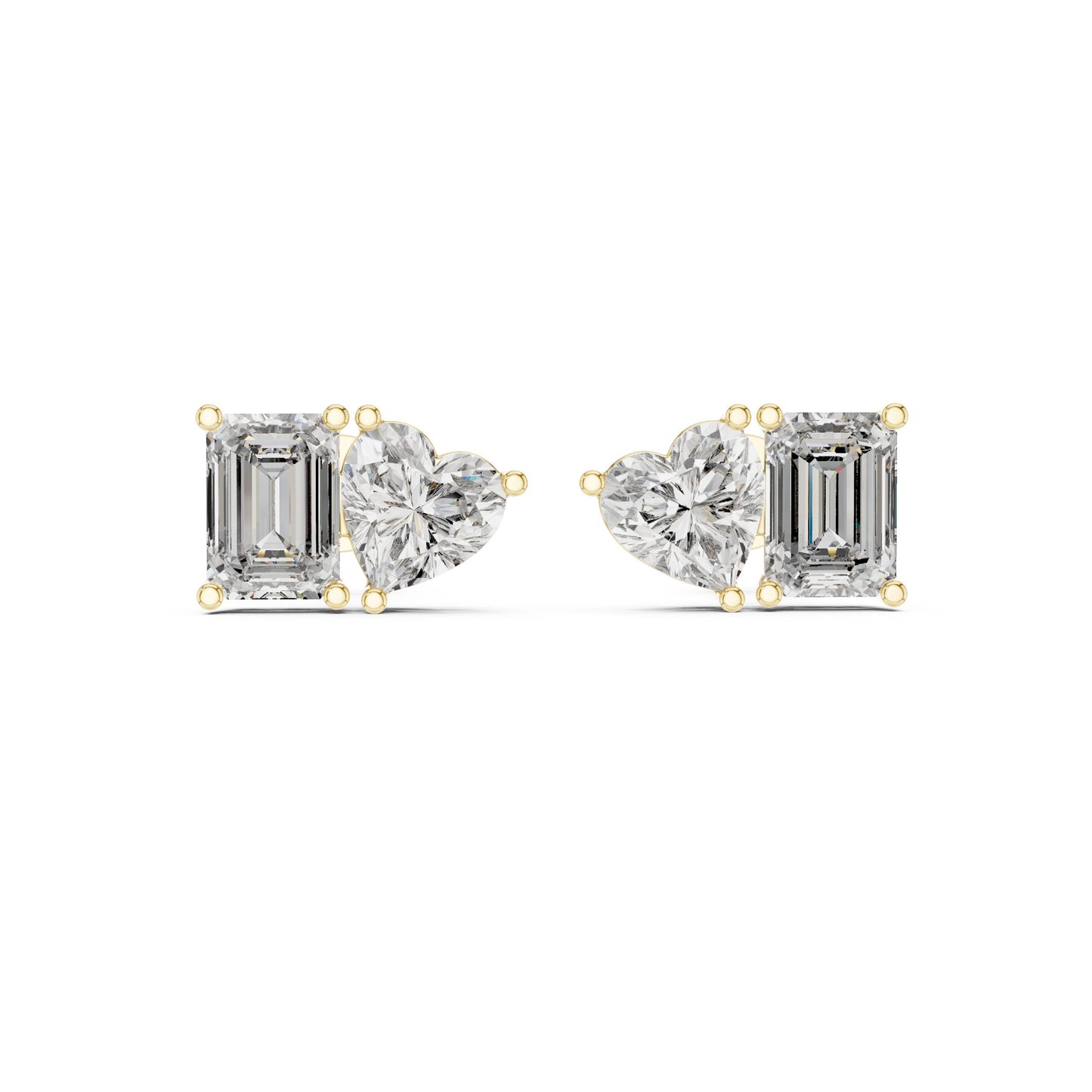 Mixed Shape Lab Grown Diamond Stud Earrings