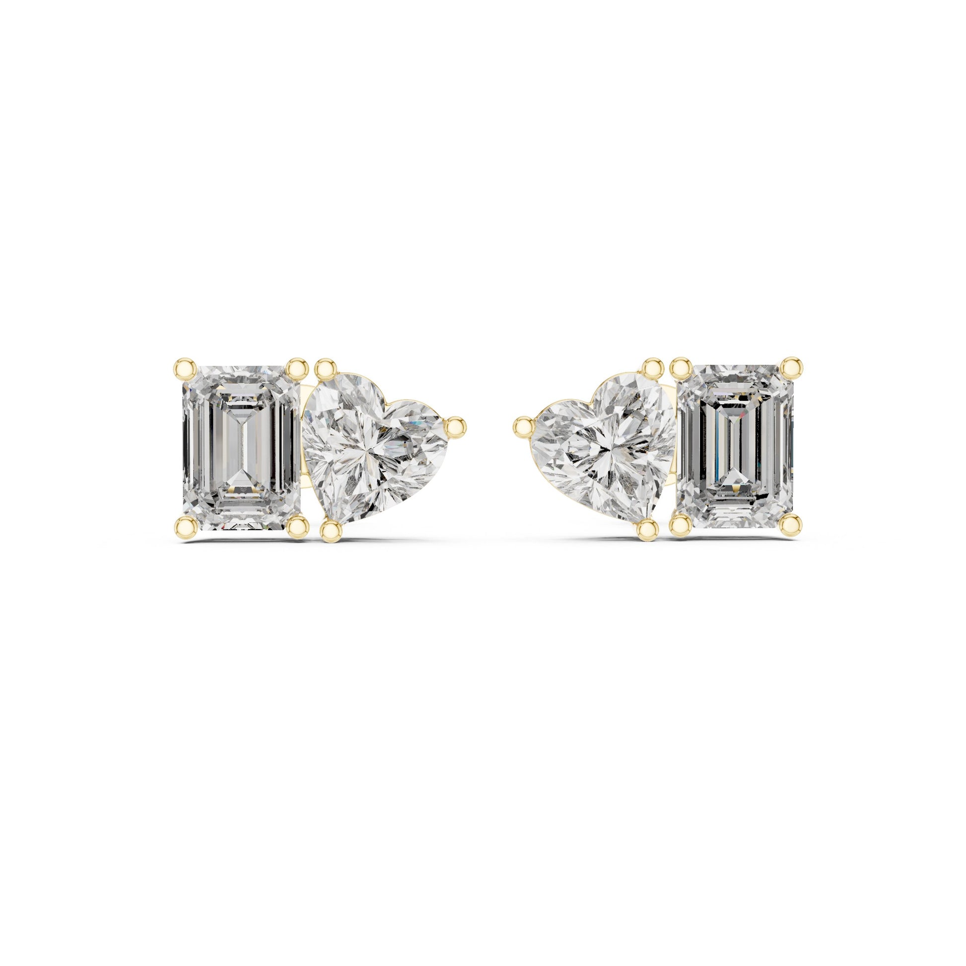 Mixed Shape Lab Grown Diamond Stud Earrings