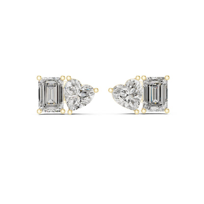 Mixed Shape Lab Grown Diamond Stud Earrings