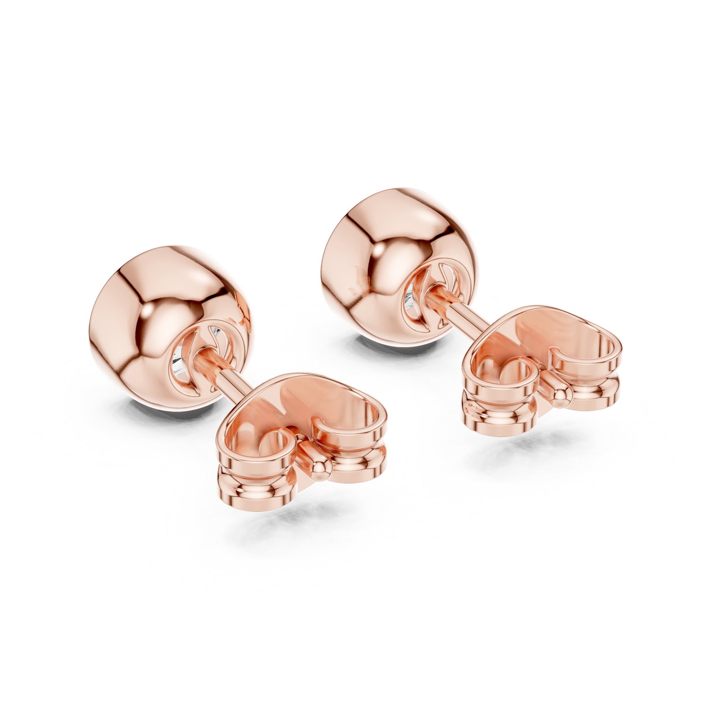 Round Stud Lab Grown Diamond Earrings