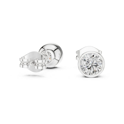 Round Stud Lab Grown Diamond Earrings