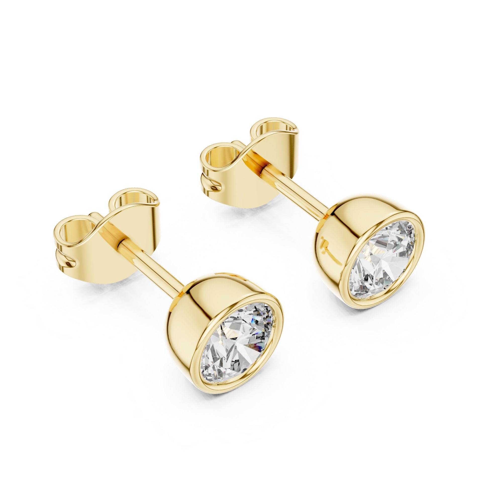 Round Stud Lab Grown Diamond Earrings