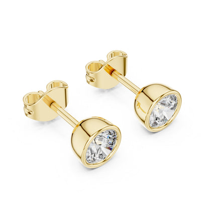 Round Stud Lab Grown Diamond Earrings