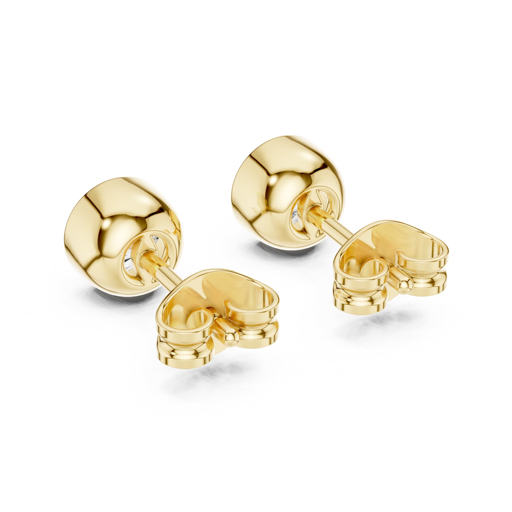 Round Stud Lab Grown Diamond Earrings