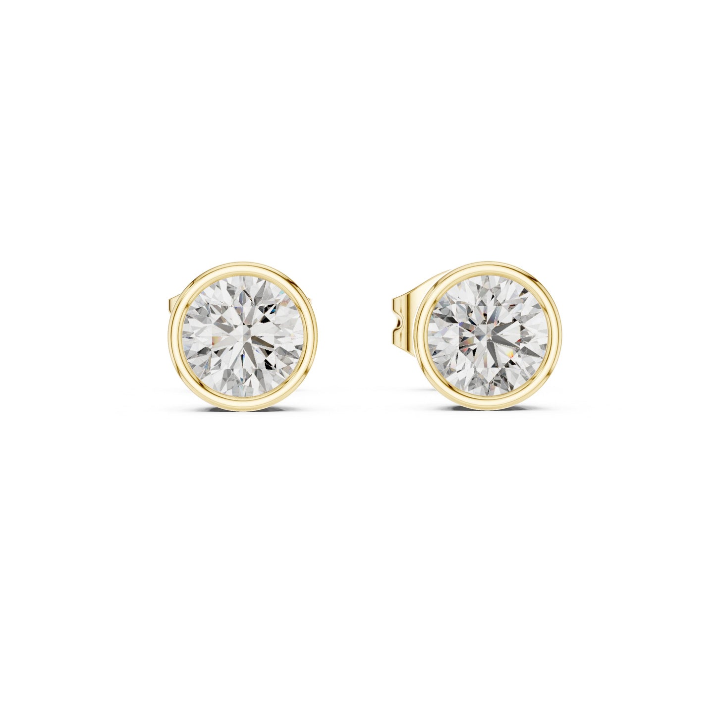 Round Stud Lab Grown Diamond Earrings