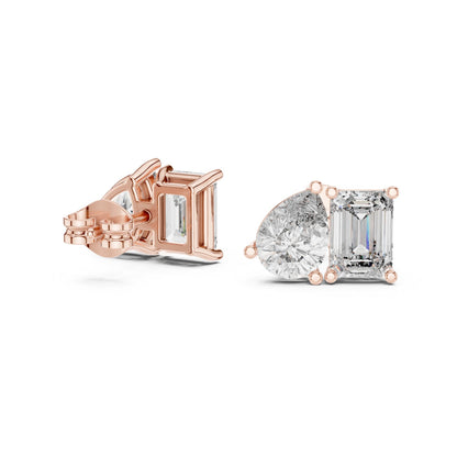Mixed Shape Lab Grown Diamond Stud Earrings